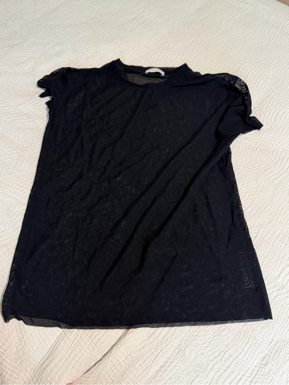 Wilfred Black Sheer Short Sleeve Tee